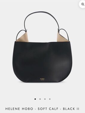 Ree Projects Helene Hobo Soft Calf Leather Shoulder Bag - Black